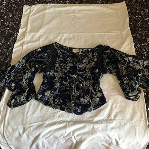 Ralph Lauren Peasant Top with Split Trumpet Sleeve